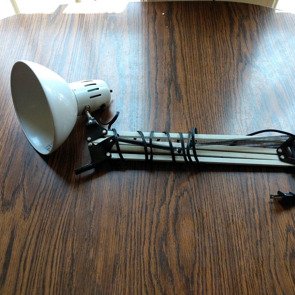 Vintage Drafting Table Desk Lamp Light Articulating Swing Arm